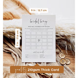 Bridal Shower Games Bundle - 5 Bridal Shower Games And Pencils For 30 Guests, Double-Sided Cards, Minimalist