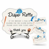 Baseball Theme Sporty Diaper Party Game Set,Dog Party,50 Pcs Diaper Raffle Tickets, 1 Wooden Sign & 1 Iron Stand, Gender Neutral Baby Shower Game Kit Newborn Baby, Party Favor & Supplies - B14