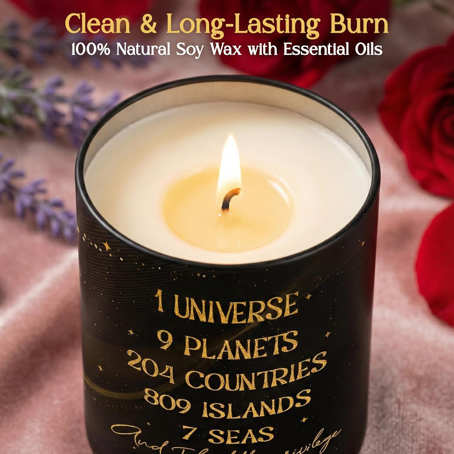 Valentines Day Gifts For Him Her - Vanilla Lavender Scented Candle 10Oz - Anniversary Birthday Gifts For Men Women Wife Husband Boyfriend Girlfriend Him Her, Valentines Candle
