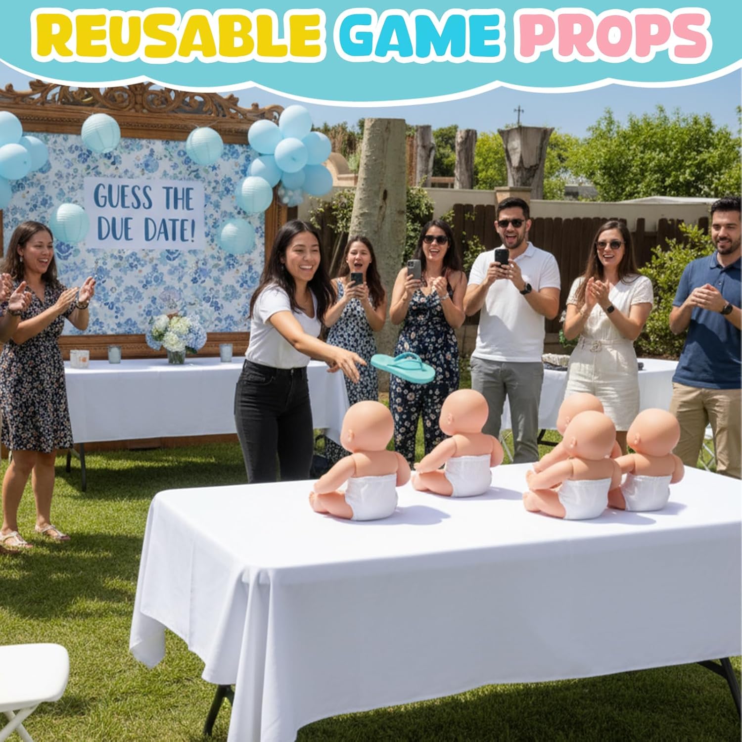 16 Pcs Funny Baby Shower Chancla Game Activities Baby Shower Games How To Throw The Chancla At Their Bad Ass Doll Babies Showers Game Gender Reveal