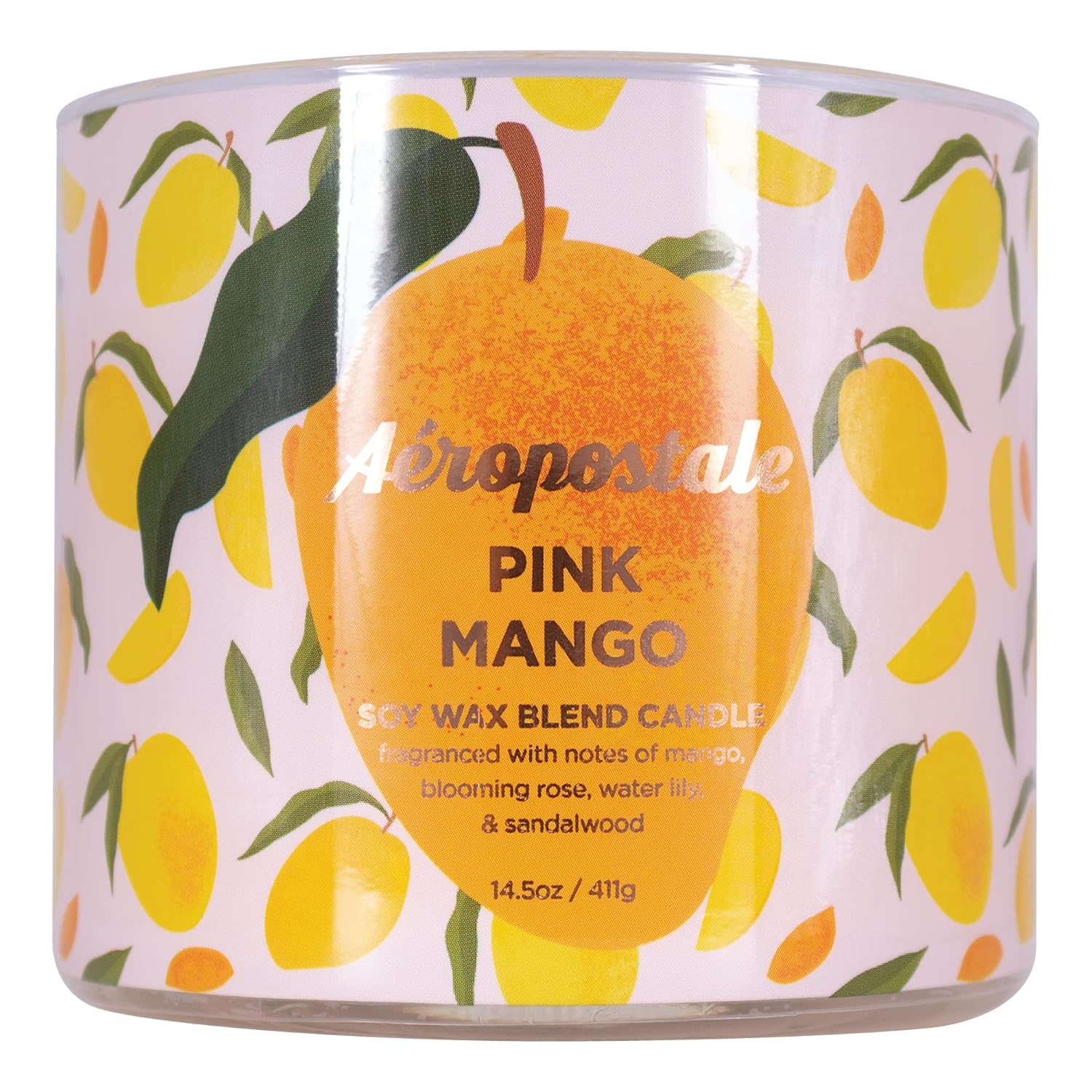 Aeropostale Candle Scented Candles, Pink Mango Soy Candle