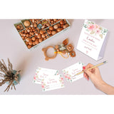 Blush Pink Floral Baby Shower Game, Guess How Many Candies Are In The Jar, Pack Of 1 Sign And 50 Guessing Cards, Baby Shower Decoration, Gender Neutral - 02