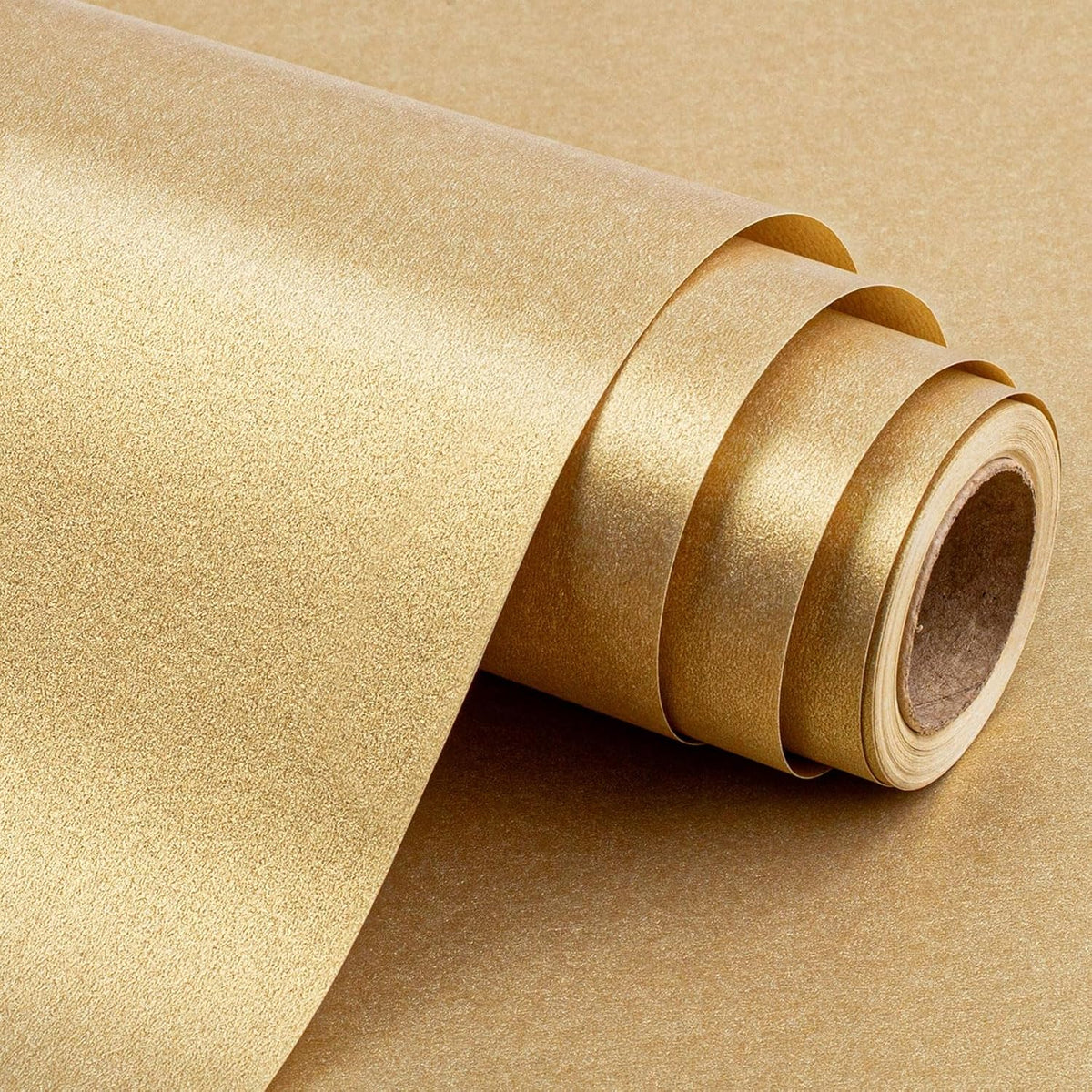 Shimmer Gold Wrapping Paper Jumbo Roll, Champagne Matte Wrapping Paper For Gifts, Solid Color Pearly-Lustre Gift Wrap Paper For Wedding Birthday Baby Shower Christmas(30 Inch X 33 Feet)