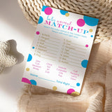 Baby Shower Animal Matching Games - 25 Pack - Fun Guessing Gender Neutral Party Game Cards - Boy Or Girl Favors, Pink And Blue, 4X6