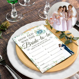 Bridal Shower Game, How Old Was The Bride-To-Be Wedding Shower Party Game Cards, Floral Greenery Themed Bachelorette Engagement Party Supplies Activities Decorations, Set Of 30 Game Cards -A02