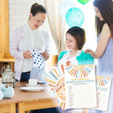 Sunshine Fill In Baby Shower Game Cards - Here Comes The Son - Word Scramble Game For Boys - Baby Announcement Gender Reveal Party Activities For New Parents To Be