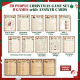 102 Pcs Christmas Trivia Games For Large Group Festival Question Answer Guessing Word Scramble Cards Activity For Xmas Indoor Game Holiday Party Activity Family Friends(Kraft,Candy Canes)