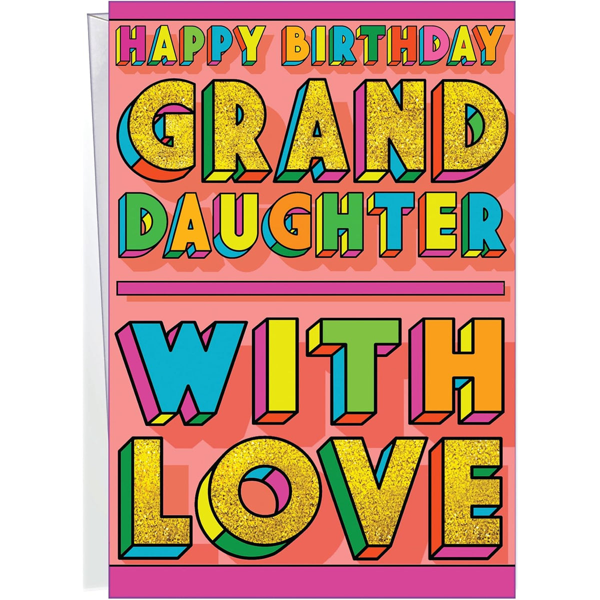 - Birthday Card For Granddaughter - Made In Chicago - Super Colorful - Perfect Size: Opens To A Generous 10" X 7.75" - D#95365