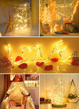 6 Pack Battery Operated Fairy Lights 7FT 20 LED Warm White Firefly String Lights Waterproof Silver Wire for Mason Jars Wedding Party DIY Centerpiece Decor