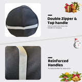 Christmas Wrapping Paper Organizer Storage, 41" Gift Wrapping Paper Storage Containers, 600D Oxford Fabric Gift Wrap Paper Holder Fits 18-25 Rolls, With Handles And Zippered, Black