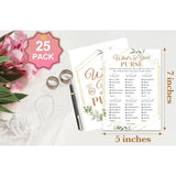 Bridal Shower Games, Greenery Wedding Shower Party Games Cards For Bride Groom Newlyweds, Engagement Bachelorette Party Decorations, Wedding Favors Supplies, 25 Game Cards Included - A03