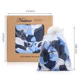 Silk Rose Petals 300Pcs Navy Blue Flower Petals For Wedding Flower Girl Anniversary Table Centerpieces Party Favor Valentines Day Decoration