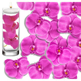 20 Pcs Purple Artificial Orchid Flower For Floating Candle Centerpieces, Faux Flower Head And Stem Diy Crafts Bouquet For Bridal Bouquets Flower Arrangements Table Centers Home Decor.