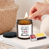 Promoted To Auntie Scented Candle, Auntie Gifts, Aunt And Uncle Baby Announcement, Promoted To Aunt Pregnancy Announcement Soy Gifts Lavender, Vetiver, Sandalwood Scented 8Oz Holders Candles Jar