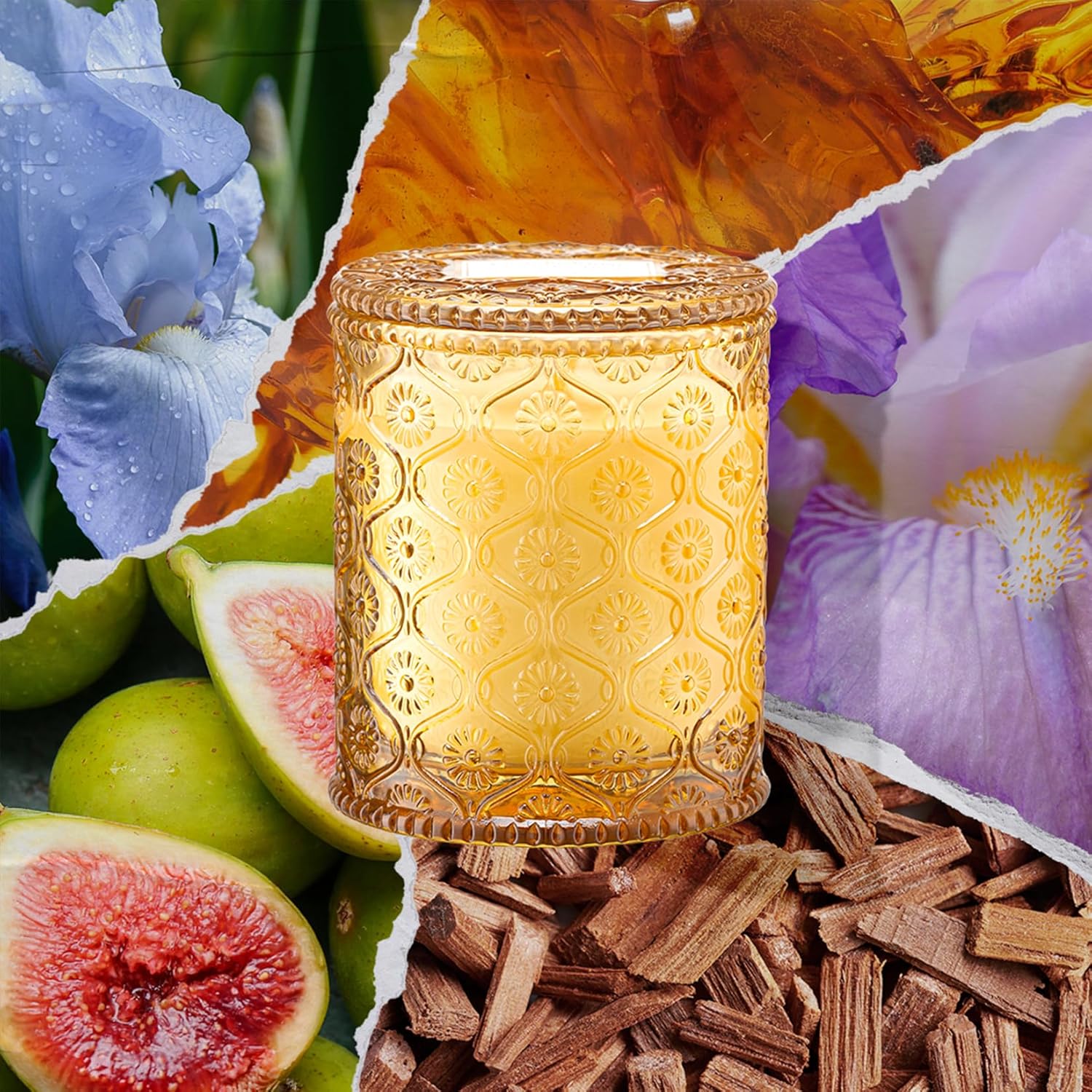 Amber And Sandalwood Scented Candle | Santal Himalayen Candle | 6Oz Luxury Soy Candle | Clean Burn & Long-Lasting | Gift-Ready For Hosts & Gatherings | Elegant Home Décor