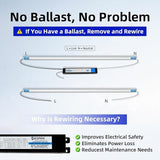 20 Pack 4FT T8 LED Type B Ballast Bypass Tubes 18W 2400LM 5000K G13 Frosted Lens