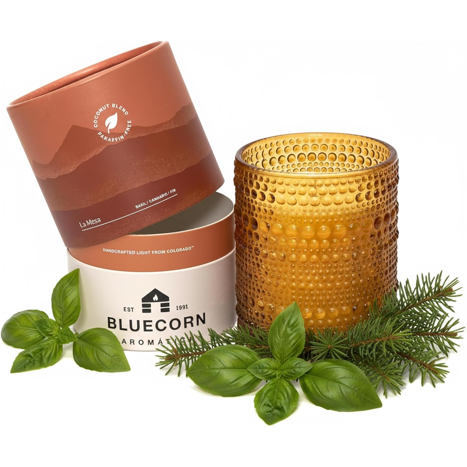 Bluecorn Aromática Scented Candle, La Mesa Fragrance With Desert Sage, Citrus & Warm Amber, Vegan Coconut Wax Candle, Long Lasting Candle For Home Decor, Gifts For Women & Men, American Made, 6 Oz Jar