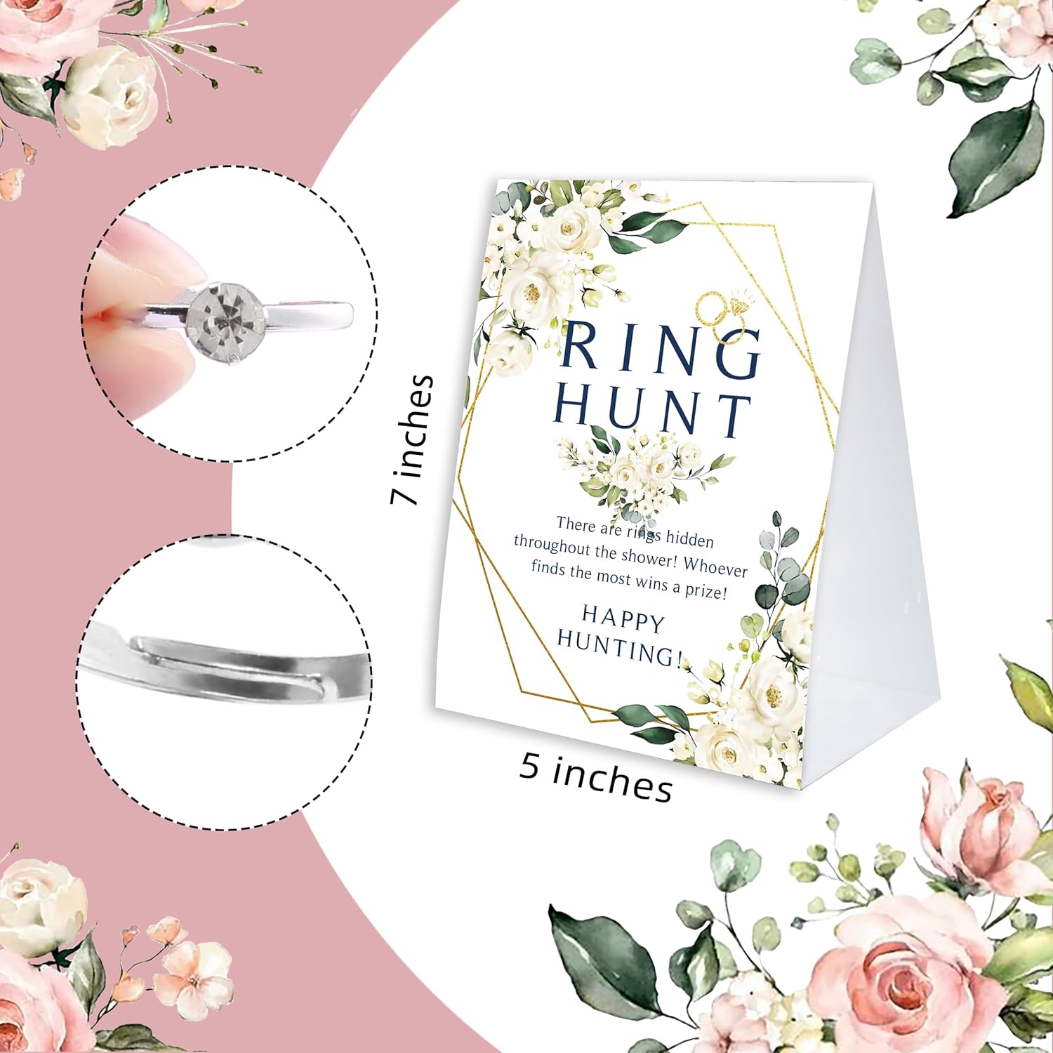 Bridal Shower Ring Game, Ring Hunt Bridal Shower Game 30 Fake Rings, Bridal Shower Decorations, Wedding Games, Bachelorette Party Games For Guests - Rh02
