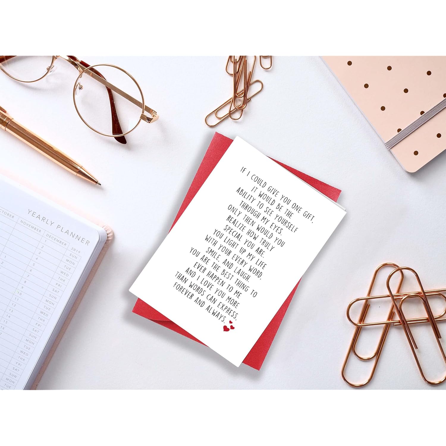 Romantic Love Card For Him Her, Sweet Valentine'S Day Card For Gf Bf, Special Anniversary Greeting Card