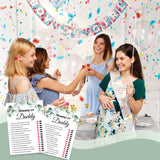 Baby Shower Games, Mommy Or Daddy Game, Greenery Eucalyptus Theme Party Cards For Gender Neutral Boys Or Girls, Baby Shower Party Supplies -Set Of 30 Cards