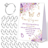 Butterfly Don'T Say Bride Or Wedding Game, Put A Ring On It Bridal Shower Game With 50 Fake Rings, Bridal Shower Decorations, Wedding Shower Or Bachelorette Party Supplies - 10