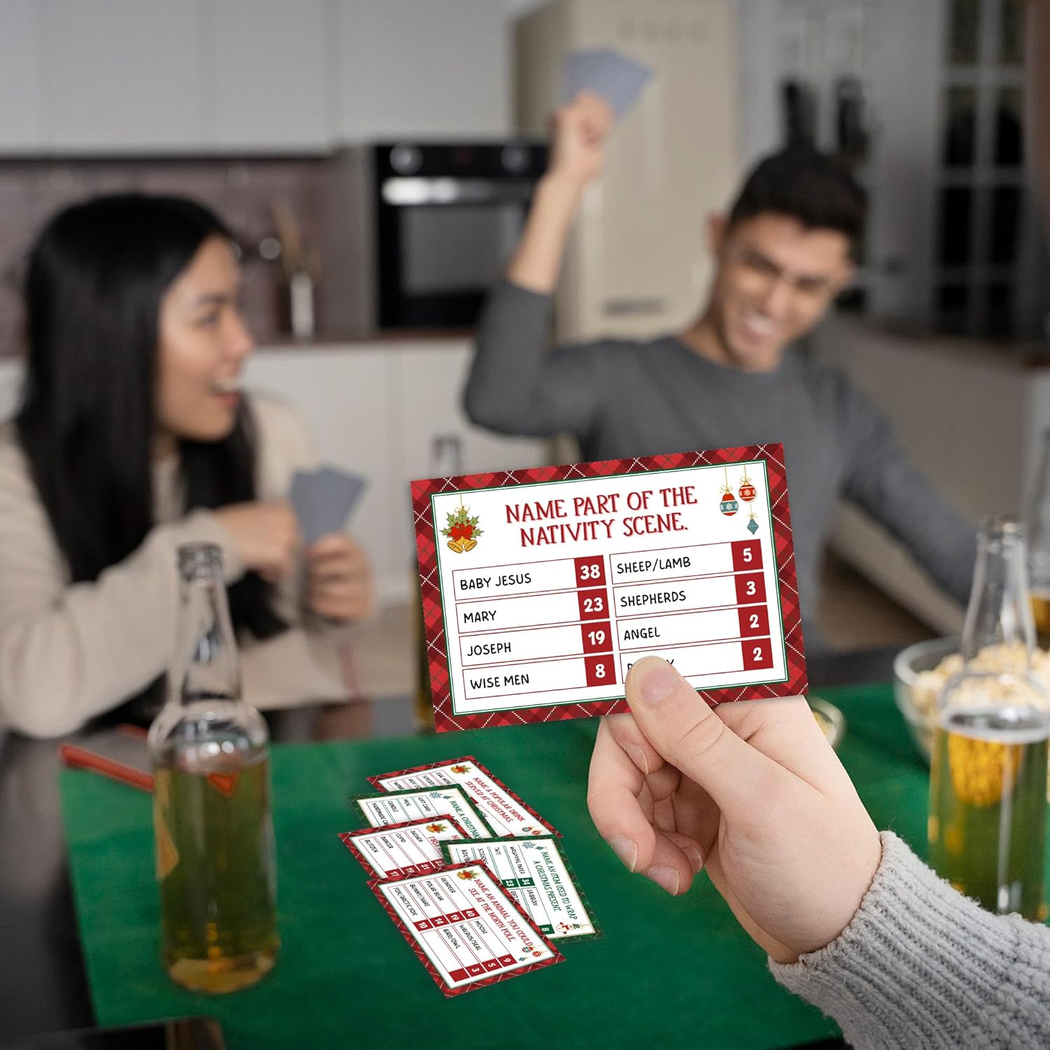 Christmas Games For Family, Christmas Friendly Feud Game For Adults Large Group Party, Holiday Vacation Activities, Xmas Party Supplies?02
