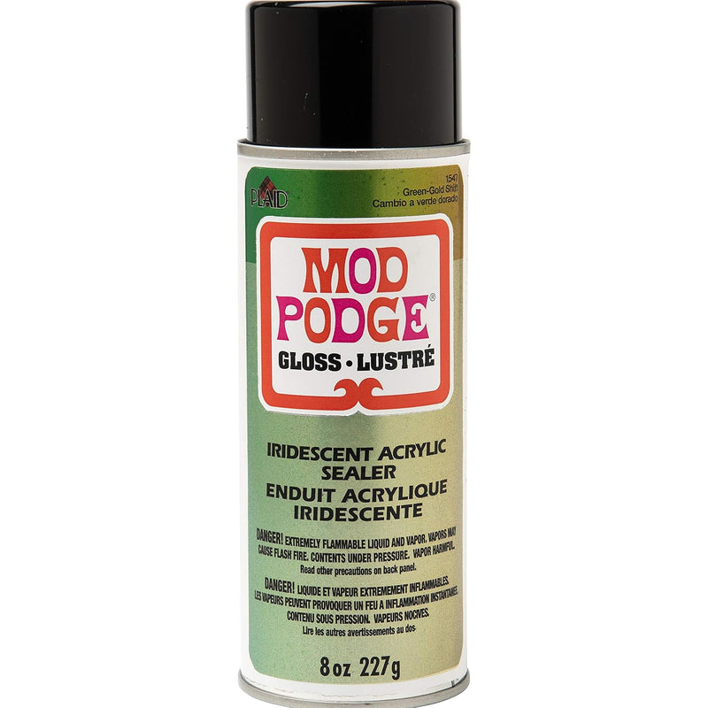 Iridescent Acrylic Spray Sealer, 8 Oz, Green Gold