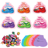 Valentines Day Cards For Kids Classroom Exchange?48 Pack Kids Valentine'S Day Cards With 48 Unique Charms & Goodie Bags,Valentine Gifts For School