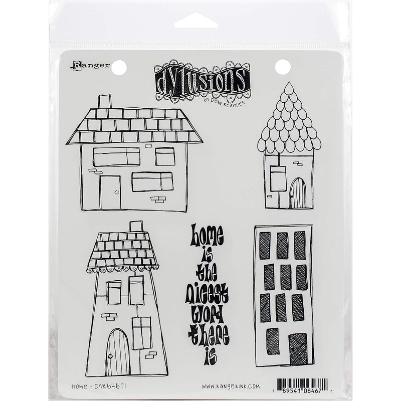 Dyan Reaveley'S Dylusions Cling Stamp Collections 8.5"X7"-Home