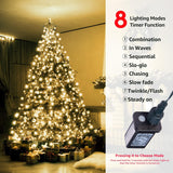 Christmas Tree Lights 280Led 10 Lines Christmas Lights For Tree 8 Lightting Modes For 6Ft-10Ft Christmas Tree, Ul Certif