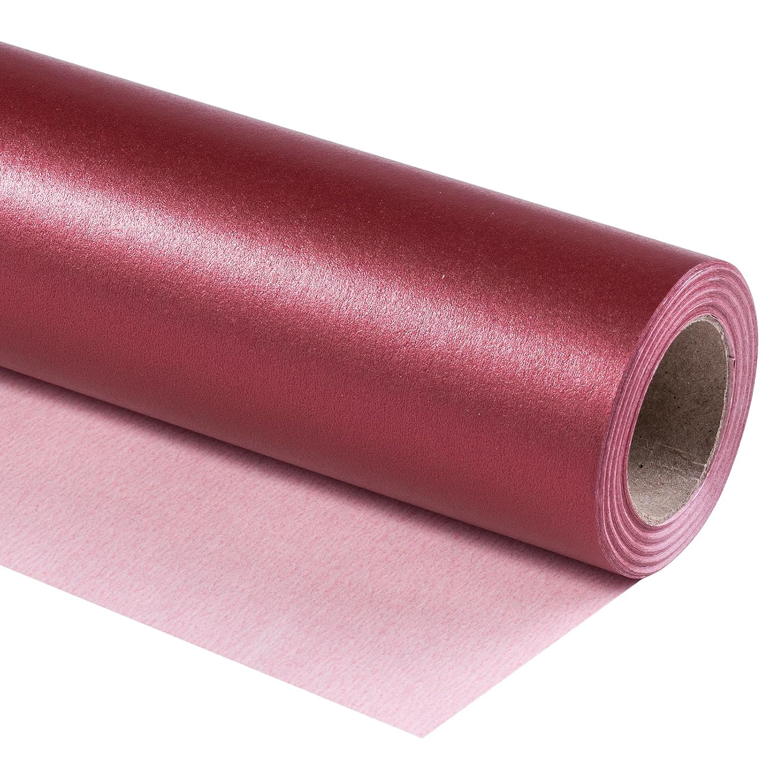 Burgundy Matte Wrapping Paper, Mini Roll, Wine Red Solid Color Pearly-Luster Paper Perfect For Christmas, Wedding, Birthday, Valentine'S Day, Baby Shower, Anniversary, 17 Inches X 32.8 Feet