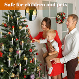 30 Pcs Christmas Tree Candles With Clips, 4''Taper Candle Stick With Remote Timer And Dimmable, Waterproof White Flameless Mini Window Candle Battery Operated For Trees Wreath