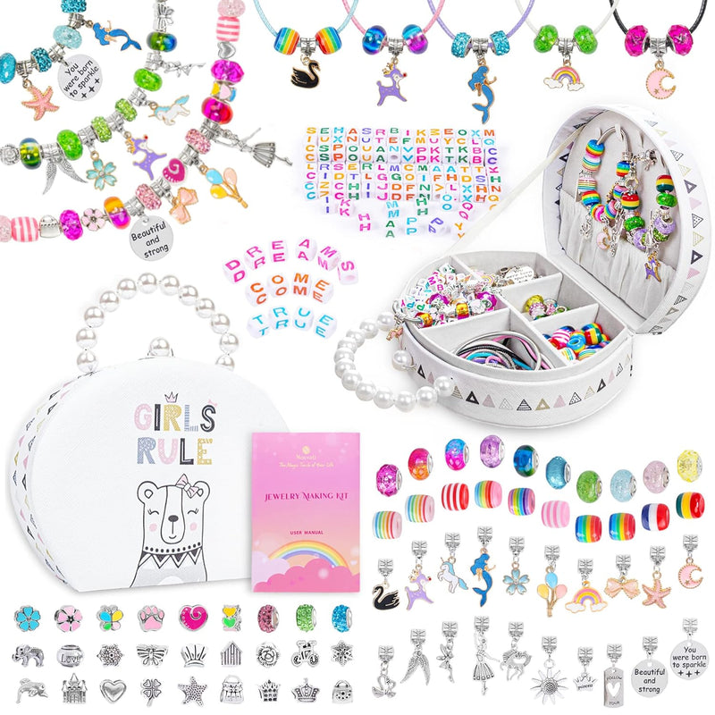 Charm Bracelet Making Kit For Girls Aged 5+ In Inspiring Jewelry Box – 275 Cry