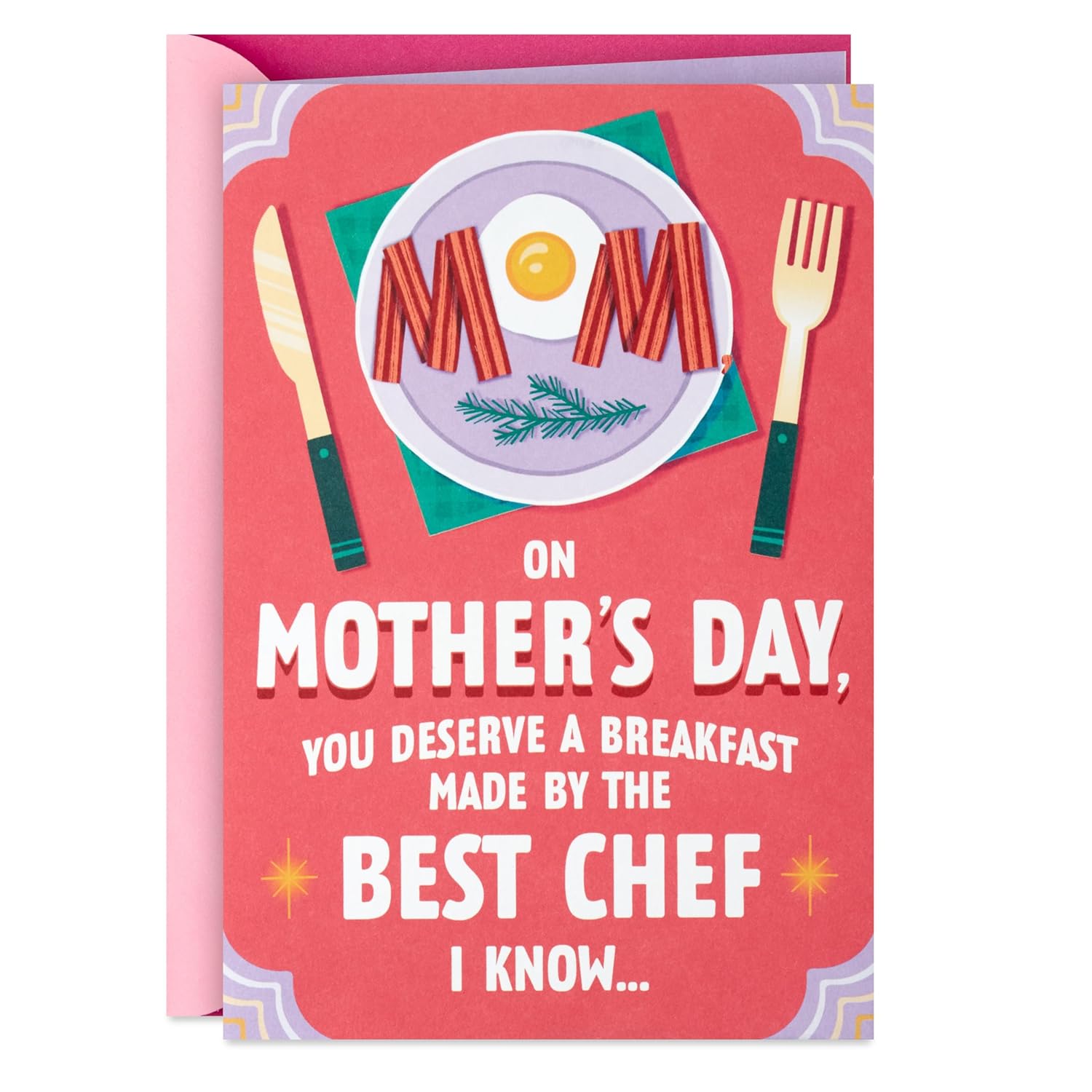 Hallmark Mother's Day Card from Kids (Breakfast Menu Door Hanger)