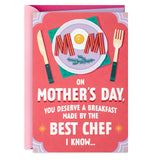 Hallmark Mother's Day Card from Kids (Breakfast Menu Door Hanger)