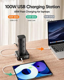 100W Power Strip Tower 12 AC Outlets 8 USB Ports Charging Station