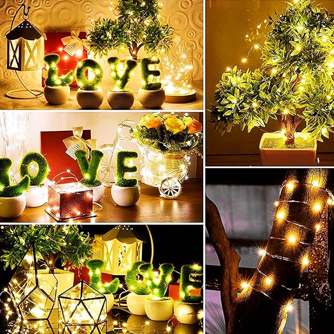 2 Pack 140FT 400 LED Battery Operated Fairy String Lights with Remote & Timer