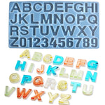 Reversed Silicone Number Alphabet Resin Molds,Letter Molds For Resin Casting,Letter Jewelry Making Diy Craft Casting For Keychains And Pendants
