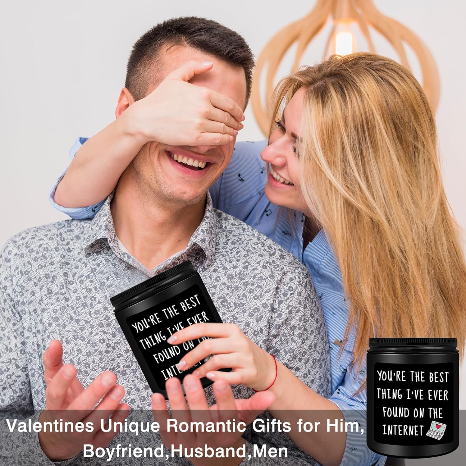 Valentines Unique Day Gifts For Him, Boyfriend, Husband, Men, Funny Anniversary Birthday Christmas Valentines Romantic Gifts For Him, Boyfriend, Black Cedar Juniper Sandalwood Candle