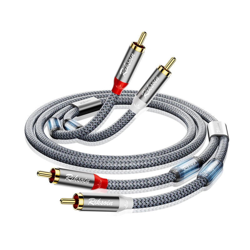 Rca Cable-2Rca Male To 2Rca Male Stereo Audio Cable With Magnetic Ring Support