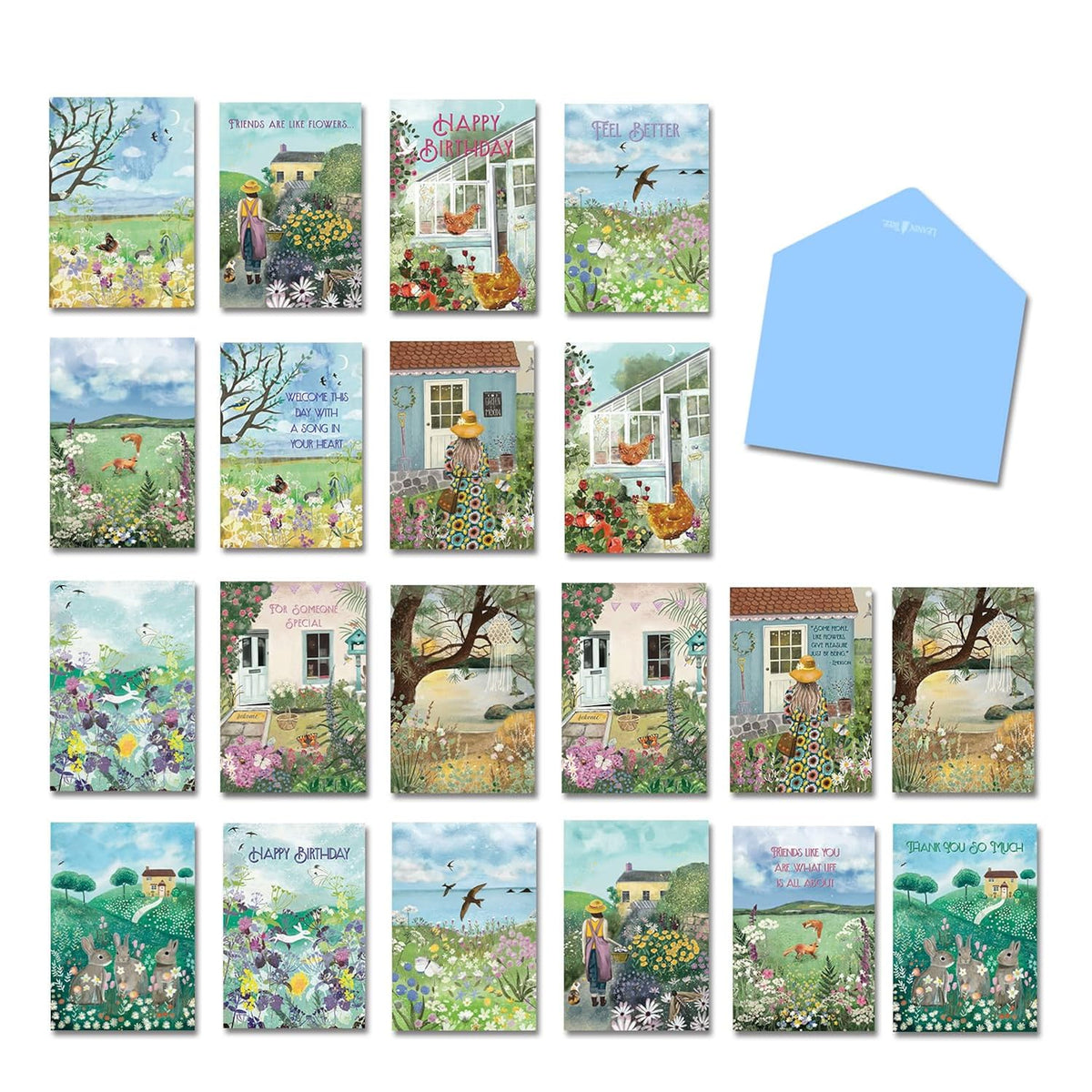 Leanin' Tree, The English Countryside, Blank Cards and Envelopes, Greeting Cards Assortment Box, Assorted Cards, Box of Cards (20 Cards, 22 Envelopes)