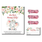 How Big Is Mommy'S Belly - Pink Elephant (54 Pieces) Fun, Easy Girl Baby Shower Game, Large Self-Standing Game Sign, Jungle, Safari, Greenery, Boho