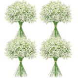 30 Pcs Babys Breath Artificial Flowers, 21" Long Stem Baby Breath Flowers Artificial Bulk, Faux Babies Breath Gypsophila Real Touch White Fake Flowers For Wedding Party Home Garden Decoration