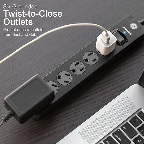 140W USB C Charging Station 6 in 1 Travel Power Strip 2 Outlets 4 USB Ports 5FT Extension Cord
