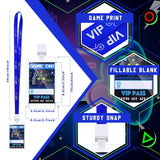 24 Pcs Video Game Party Favors Vip Video Game Lanyard Vip Pass Holder Card Tickets For Birthday Party Supplies