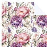 Floral Wrapping Paper Roll - Mini Roll - 17 Inch X 9.8 Feet - Purple Flower Wrapping Paper, Perfect For Girls Women Birthday, Wedding, Bridal Shower
