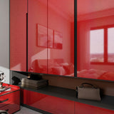 Holographic Glitter Red Contact Paper - 15.7”X78” Sparkle Peel And Stick Wallpaper, Self-Adhesive Waterproof Vinyl Film For Kitchen Countertops, Cabinets, Furniture, Removable & Easy To Clean