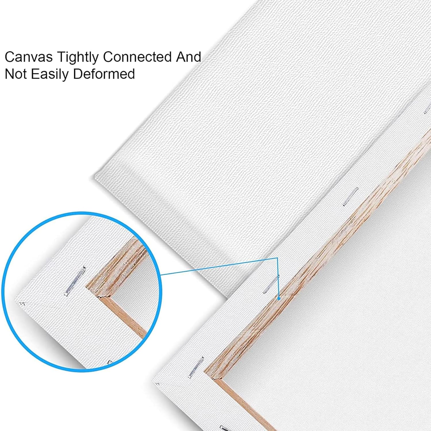 40Pack Stretched Canvas For Painting 8X10, Blank White Canvases For Painting - Primed Cotton, Art Canvases For Oil, Acrylic & Watercolor Paint.