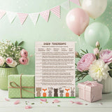 Woodland Animals Baby Shower Games — Baby Traditions Around The World Game — Pack Of 25 — Gender Neutral, Reveal Party, Rustic Jungle Fun Baby Facts Trivia Couples Shower Activity G601-Btw