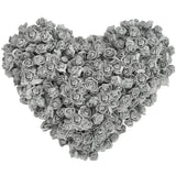 Mini Foam Rose Heads 500Pcs Artificial Flower Silver Foam Fake Flower Bulk For Diy Crafts Wedding Bouquets Baby Shower Centerpieces Floral Arrangements Party Tables Home Decorations(Silver)